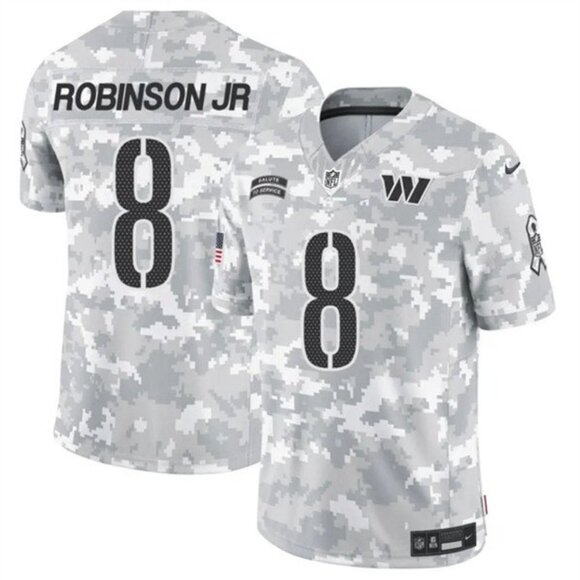 Mens Youths Kids Womens 8 Brian Robinson Jr Salute to Service Stitched Jersey